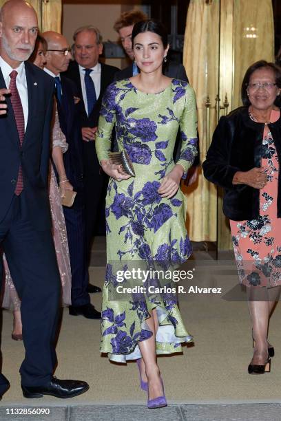 Alessandra de Osma attends a reception offered by Peruvian president Martin Alberto Vizcarra in honour of King Felipe VI of Spain and Queen Letizia...