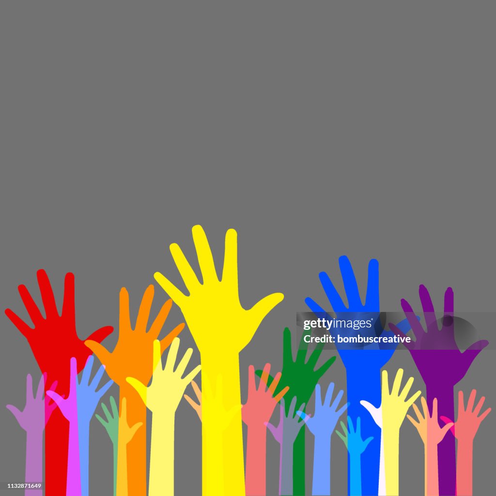 Color Emphasis Hand Colorful Hands High-Res Vector Graphic - Getty Images