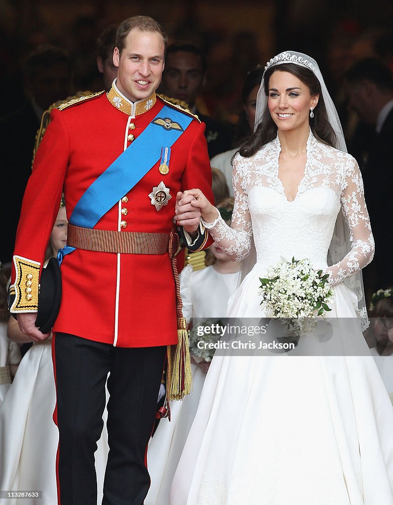 Royal Wedding - Carriage Procession To Buckingham Palace And Departures