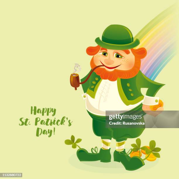 happy st.patrick's day! - man dancing alone stock illustrations