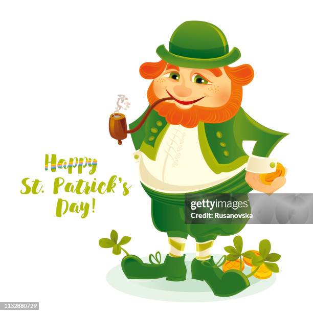 happy st.patrick's day! - man dancing alone stock illustrations