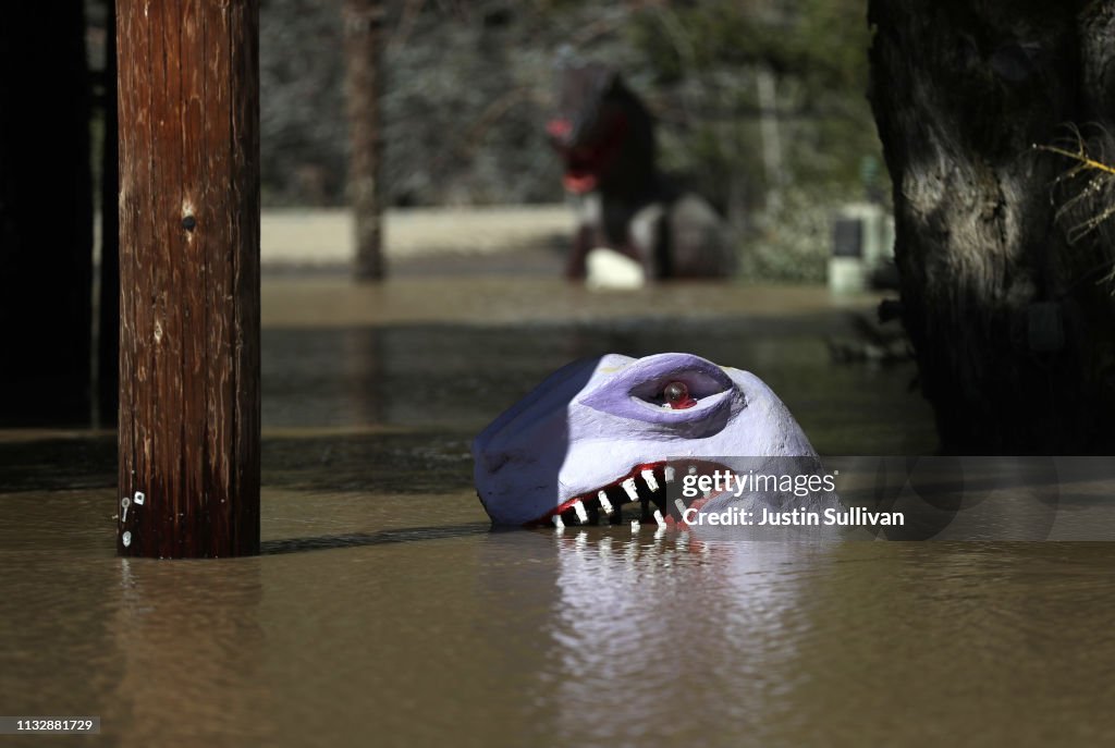 Sonoma County Town Of Guerneville Inundated With Flood Waters From "Atmospheric River" Weather System