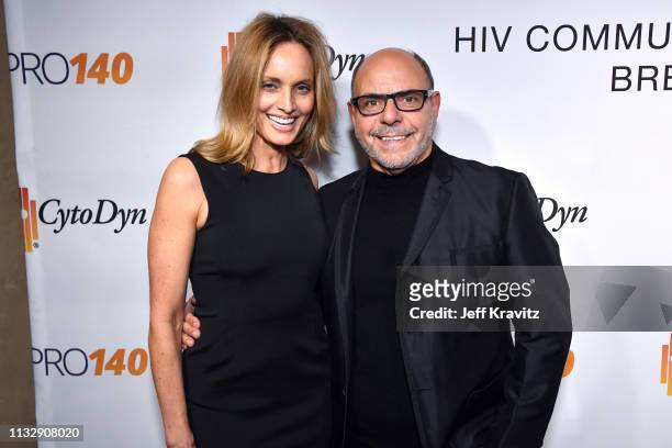 Beri Smithers and Michael Flutie attend CytoDyn's Pro 140 Awareness Event for HIV and Cancer Prevention at The Roosevelt Hotel in Hollywood on...