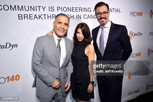 Dr. Nader Pourhassan, Michelle Steinberg, and Dr. Richard G. Pestell attend CytoDyn's Pro 140 Awareness Event for HIV and Cancer Prevention at The...