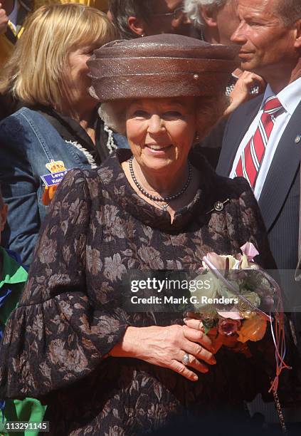 Queen Beatrix of The Netherlands celebrates Queens Day on April 30, 2011 in Weert, Netherlands.