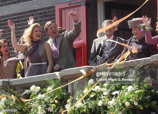 Princess Maxima of The Netherlands, Prince Willem Alexander of The Netherlands and Queen Beatrix of The Netherlands and other members of the Dutch...