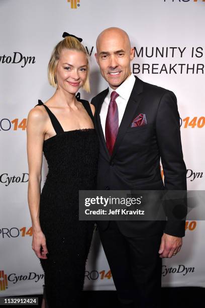 Jaime King and Chris Clark attend CytoDyn's Pro 140 Awareness Event for HIV and Cancer Prevention at The Roosevelt Hotel in Hollywood on February 28,...