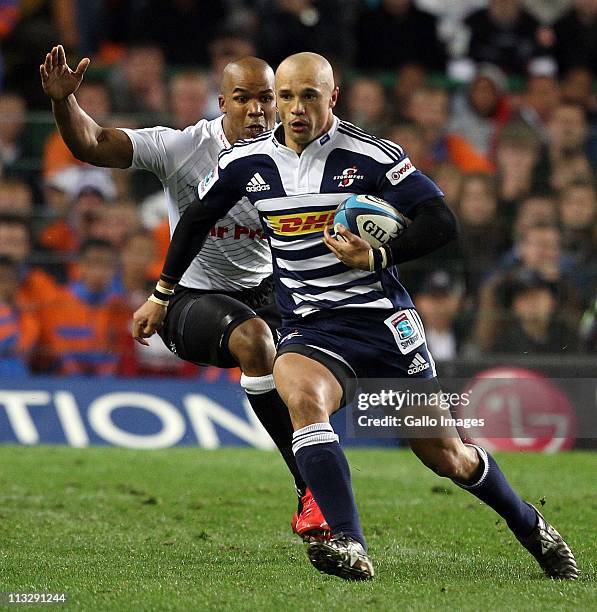 Conrad Jantjes of the Stormers in action during the Vodacom Super Rugby match between DHL Stormers and Sharks from DHL Newlands Stadium on April 30,...