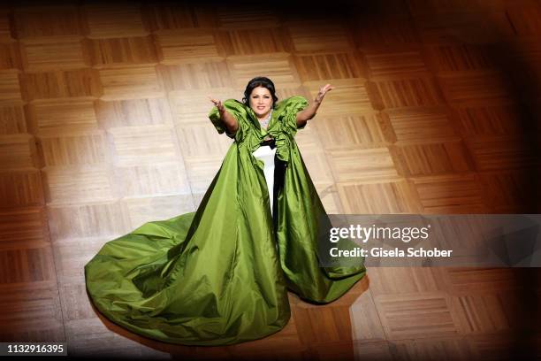 Opera singer Anna Netrebko perform during the Opera Ball Vienna at Vienna State Opera on February 28, 2019 in Vienna, Austria.