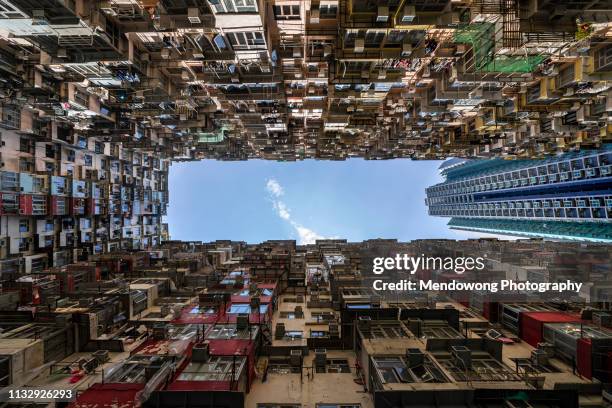 yick fat building, quarry bay, hong kong - empty film set stock pictures, royalty-free photos & images