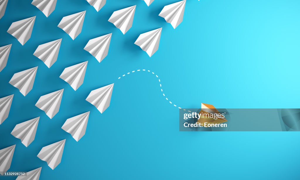 紙飛行機によるリーダーシップの概念