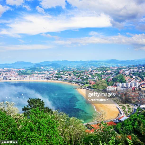 san sebastian, spain - san sebastian spain beach stock pictures, royalty-free photos & images