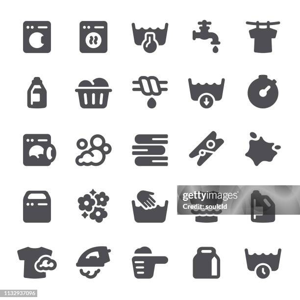 wäscherei icons - washing powder stock-grafiken, -clipart, -cartoons und -symbole