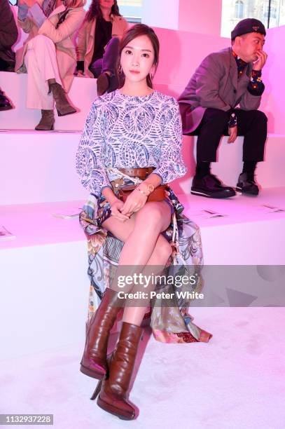 Jessica Jung attends the Chloe show as part of the Paris Fashion Week Womenswear Fall/Winter 2019/2020 on February 28, 2019 in Paris, France.