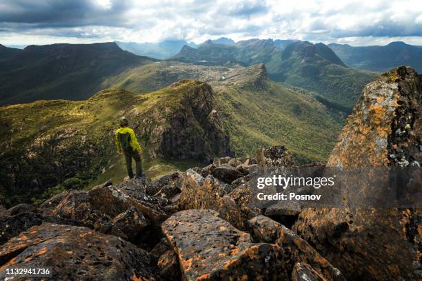 labyrinth and du cane range - overland track stock pictures, royalty-free photos & images