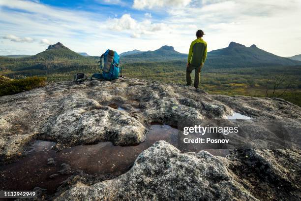 gould plateau - overland track stock pictures, royalty-free photos & images