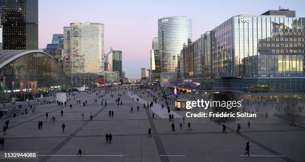 La Defense" business district in Paris. "La Défense" is a major business district of the Paris Metropolitan located in the commune of Courbevoie, and...