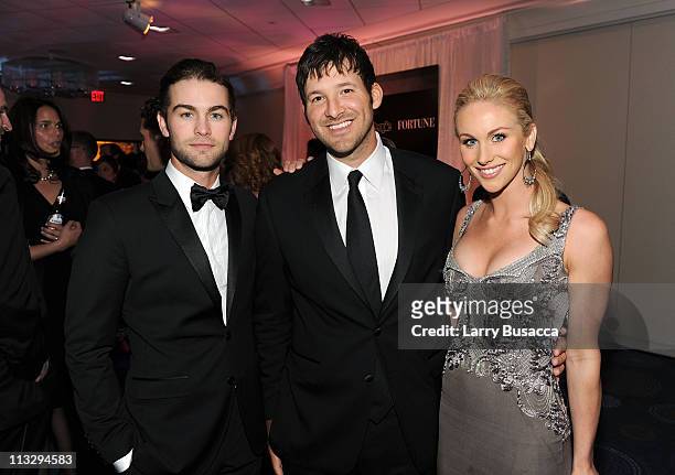 Actor Chace Crawford, NFL player Tony Romo and Candice Crawford attend the TIME/CNN/People/Fortune White House Correspondents' dinner cocktail party...