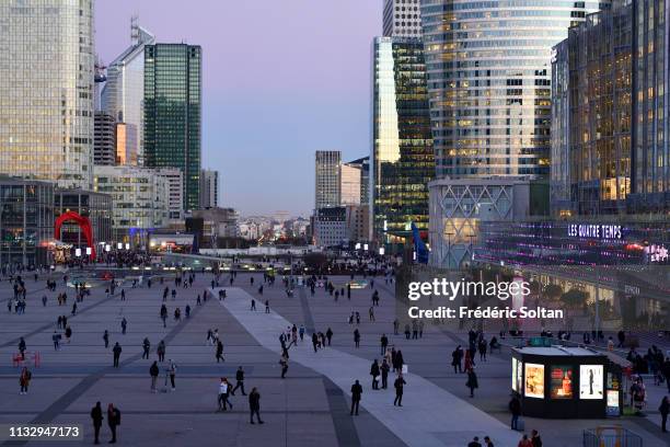 La Defense" business district in Paris. "La Défense" is a major business district of the Paris Metropolitan located in the commune of Courbevoie, and...