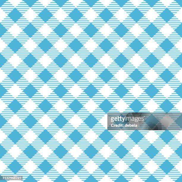light blue tablecloth argyle pattern background - blue tartan stock illustrations