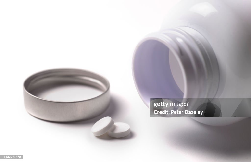 Pills with medicine bottle