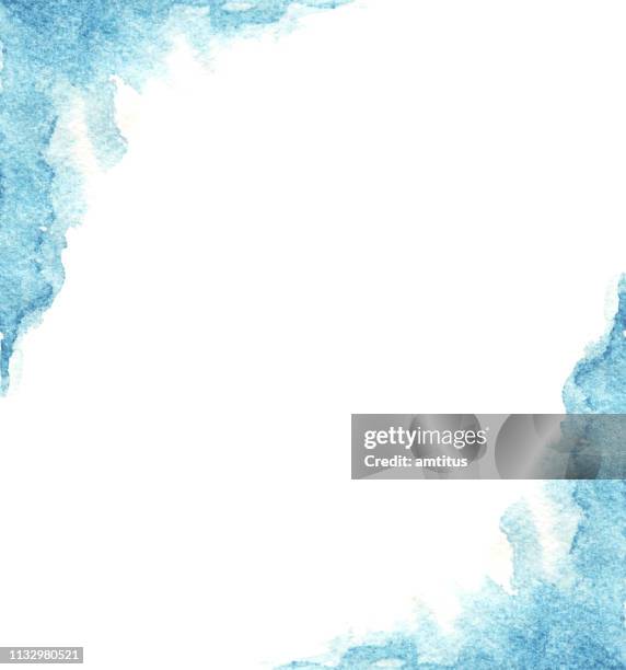 illustrazioni stock, clip art, cartoni animati e icone di tendenza di angoli acquerello - acquerello