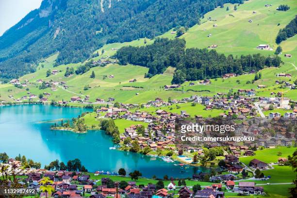 Lake View In Lungern Or Lungerersee In Obwalden Switzerland High-Res Stock  Photo - Getty Images