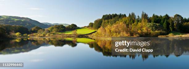llyn tecwyn isaf, snowdonia, wales"n - snowdonia autumn stock pictures, royalty-free photos & images