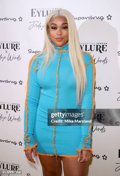 Jordyn Woods attends the Eylure x Jordyn Woods launch party at Jin Bow Law, Dorsett City Hotel on March 26, 2019 in London, England.