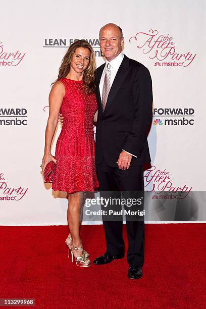 President Phil Griffin and Kory Apton attend the MSNBC Correspondents' after party with FIJI Water at Embassy of Italy on April 30, 2011 in...