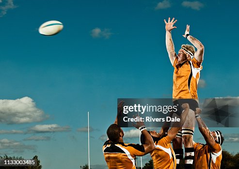 Leaping Trys Rugby Rugby Player Leaping Up To Catch Ball High-Res Stock Photo - Getty Images