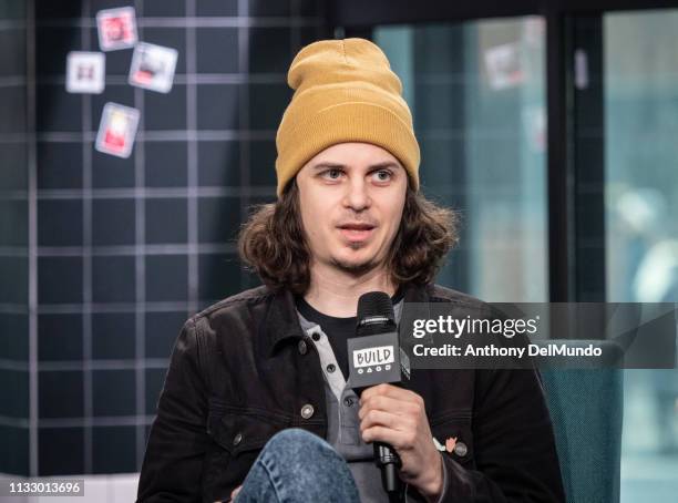 American hip hop artist, author and poet George Watsky talks about his new album "Complaint" at Build Studio on March 01, 2019 in New York City.