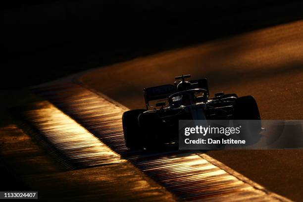 Lewis Hamilton of Great Britain driving the Mercedes AMG Petronas F1 Team Mercedes W10 during day four of F1 Winter Testing at Circuit de Catalunya...