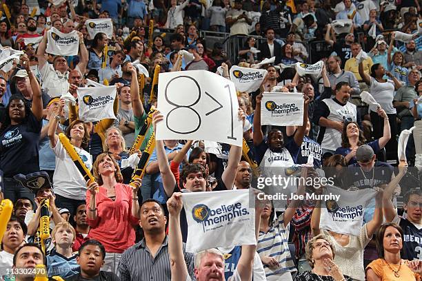 General atmosphere as fans cheer during the game between the Memphis Grizzlies and the San Antonio Spurs in Game Six of the Western Conference...