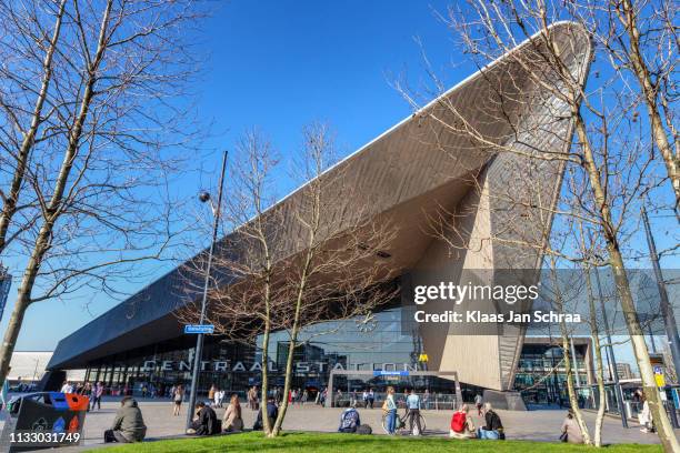 central railway station in rotterdam, netherlands - rotterdam station stock pictures, royalty-free photos & images