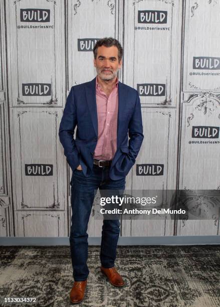 Actor Brian d'Arcy James talks about the Broadway play "The Ferryman" at Build Studio on March 01, 2019 in New York City.