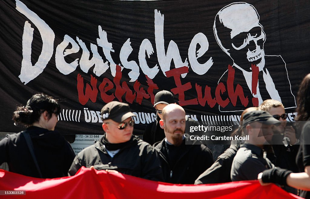 NPD May Day March In Halle