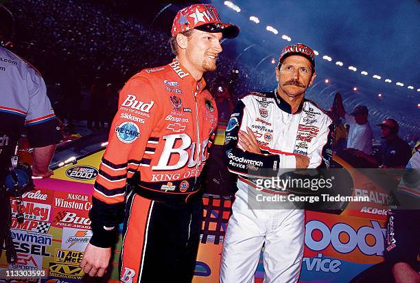 The Winston: Dale Earnhardt Jr. And Dale Earnhardt Sr. Before All-Star Race at Lowes Motor Speedway.Concord, NC 5/19/2000CREDIT: George Tiedemann