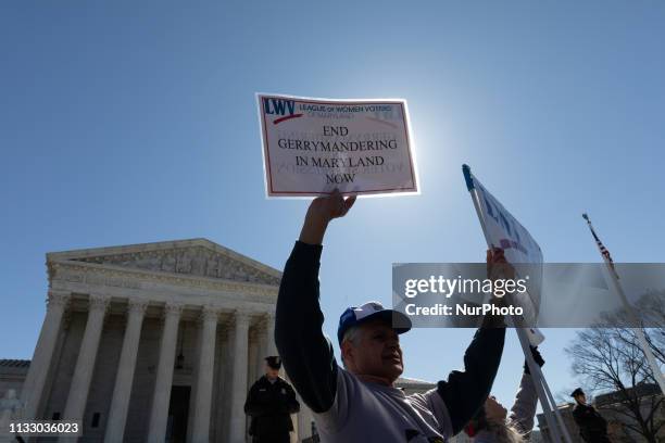 Organizations and individuals gathered outside the Supreme Court argue the manipulation of district lines is the manipulation of elections. The...