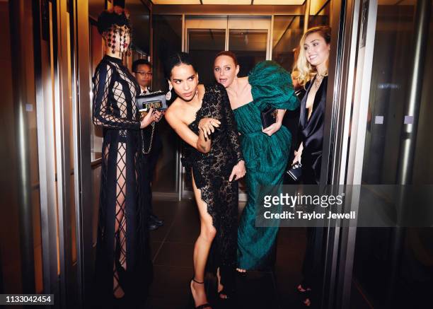 Zoe Kravitz, Stella McCartney, and Miley Cyrus attend Heavenly Bodies: Fashion & The Catholic Imagination Costume Institute Gala at The Metropolitan...