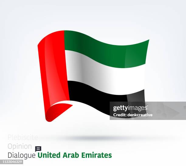 united arab emirates flag international dialogue & conflict management - dubai building stock illustrations