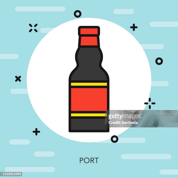 ilustraciones, imágenes clip art, dibujos animados e iconos de stock de icono de l�ínea delgada de port portugal - oporto