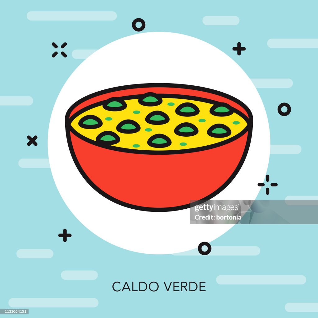 Caldo Verde Portugal Thin Line Icon
