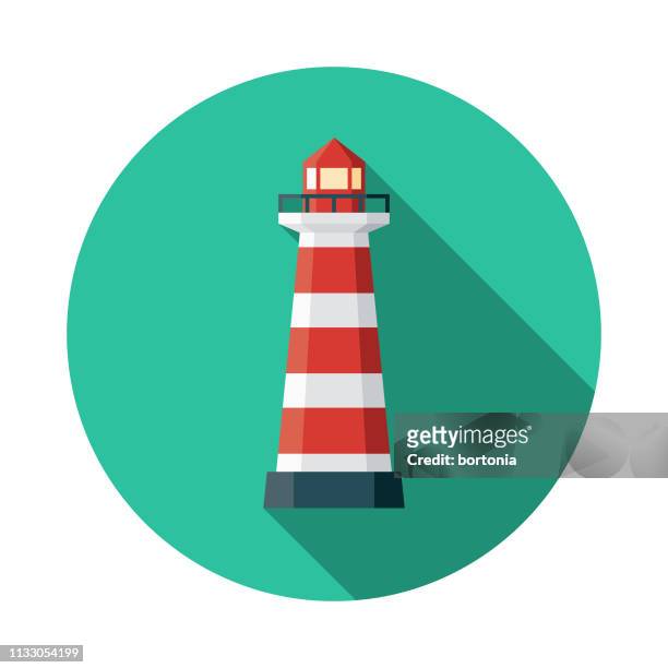 lighthouse of praia da barra portugal icon - lighthouse stock illustrations