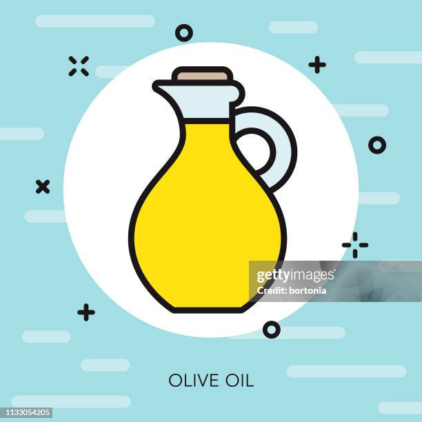 olive oil portugal thin line icon - portuguese food stock illustrations
