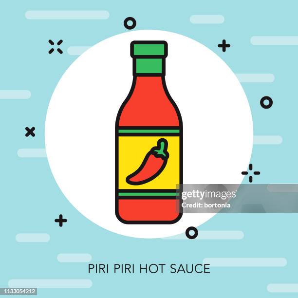 piri piri portugal thin line icon - portuguese food stock illustrations