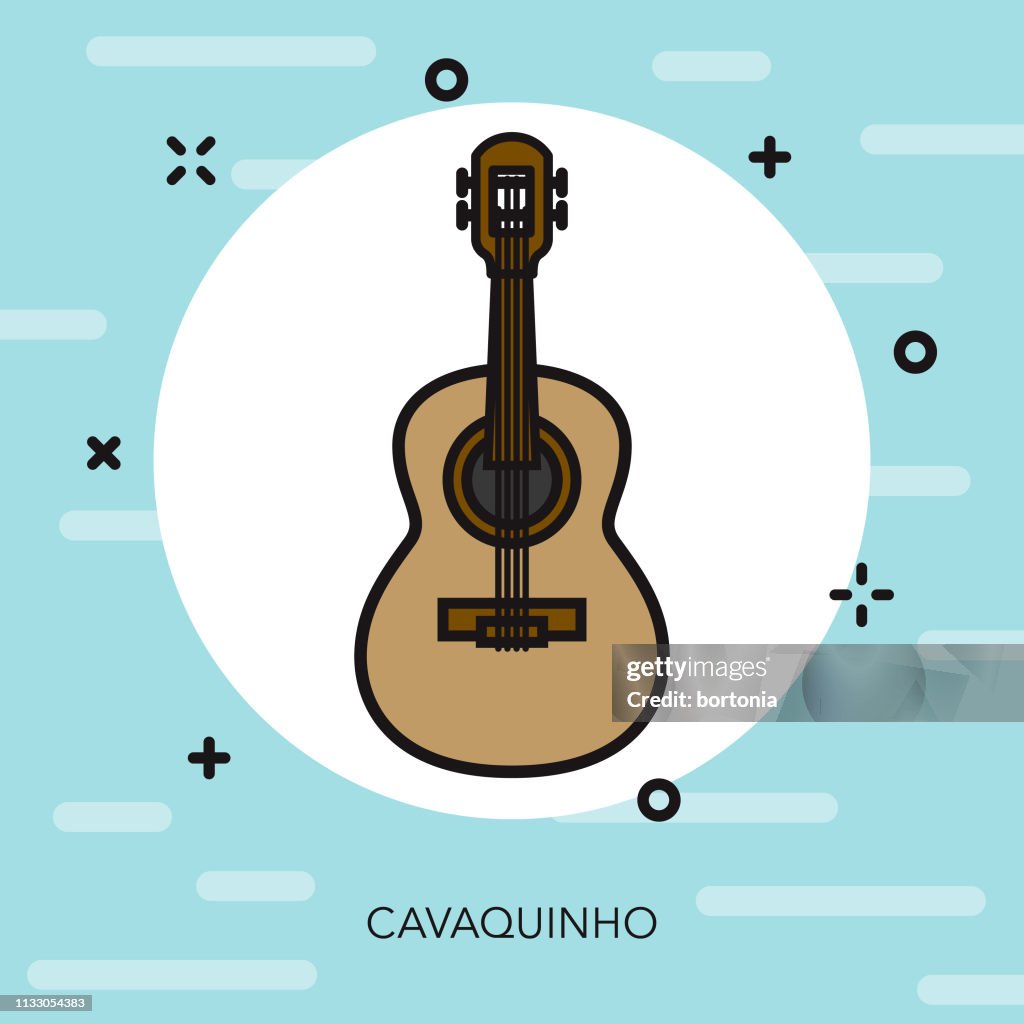 Cavaquinho Portugal Thin Line Icon