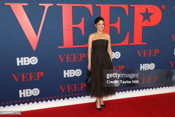 Julia Louis-Dreyfus attends the premiere of the final season of "Veep" at Alice Tully Hall, Lincoln Center on March 26, 2019 in New York City.