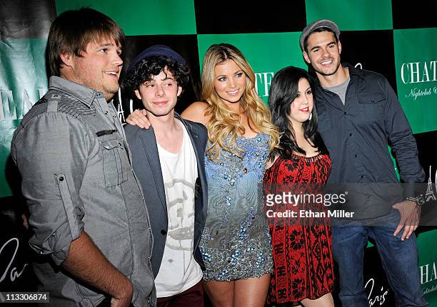 Cast members from the television show, "The Hard Times of RJ Berger" Jareb Dauplaise, Paul Iacono, Amber Lancaster, Kara Taitz and Jayson Blair...