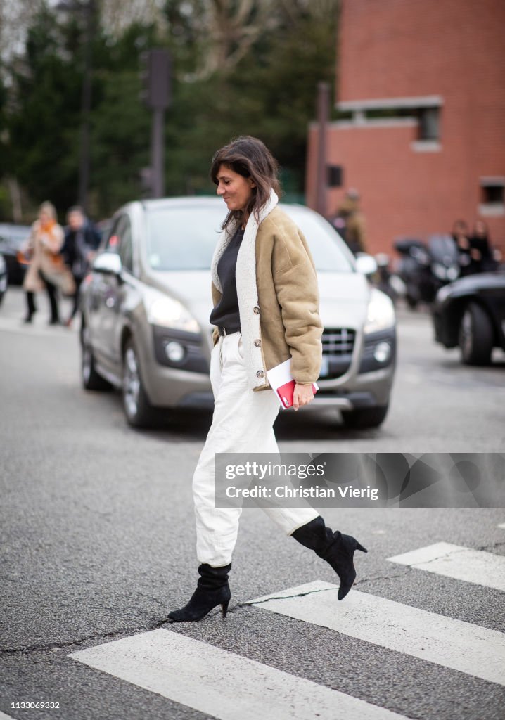 Street Style - Paris Fashion Week Womenswear Fall/Winter 2019/2020 : Day Five